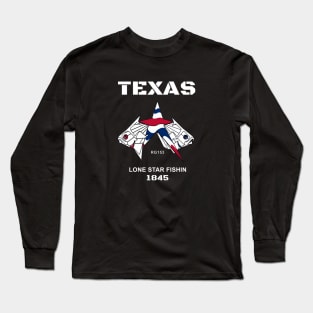 Texas Lone Star Fish State Long Sleeve T-Shirt